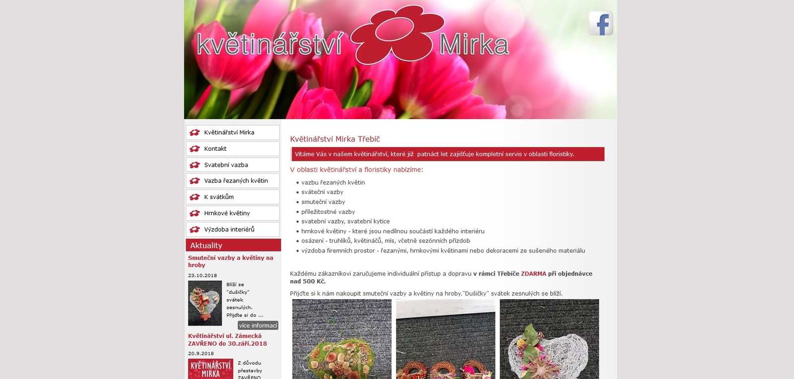 Květinářství Mirka Třebíč - starý web.jpg