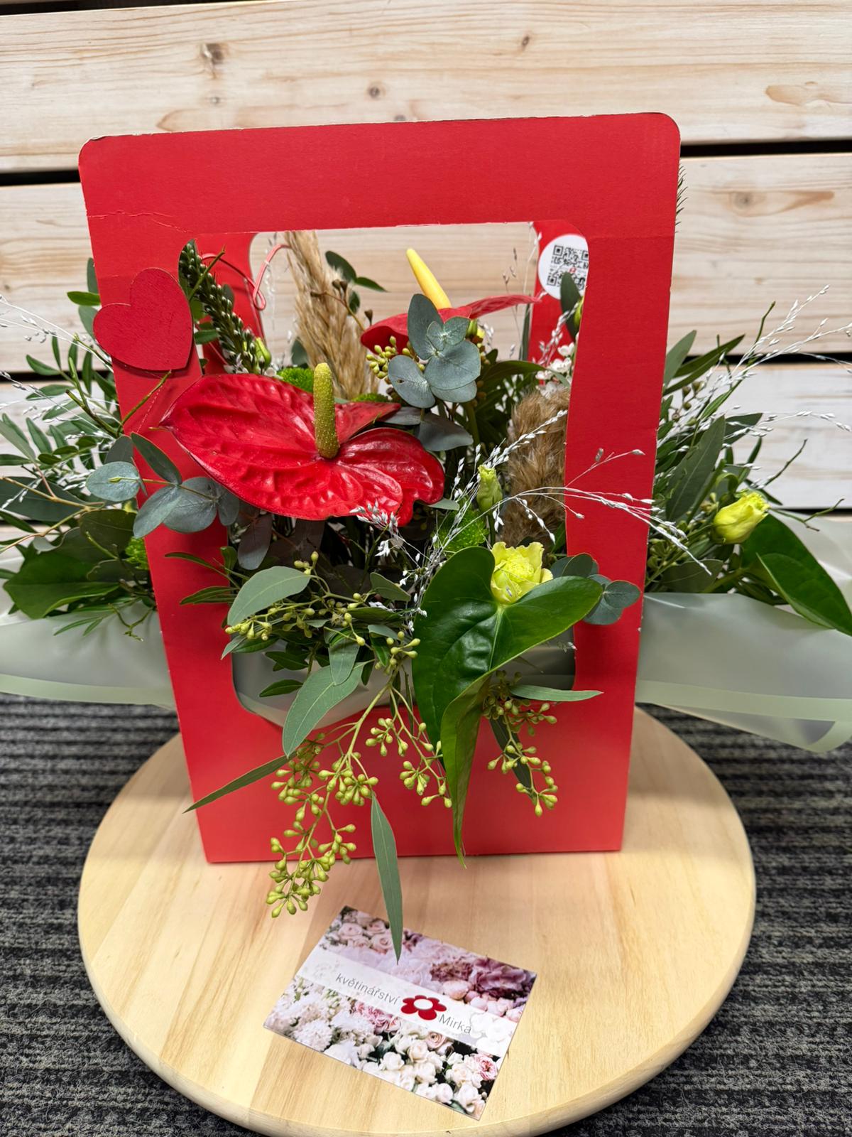 Květiny ke svátku svatého Valentýna, Květinářství Mirka Třebíč